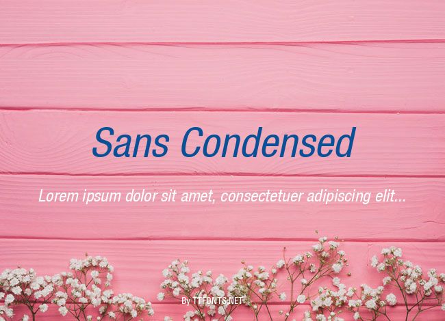 Sans Condensed example
